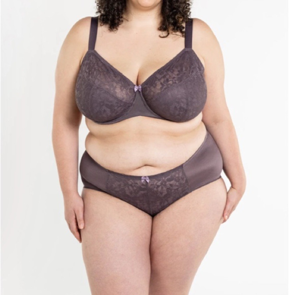 46L Understance Smokey Purple Lace Underwire Bra